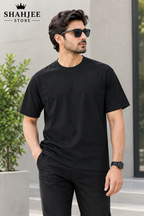 Drop Shoulder Oversized T-Shirt - Black