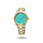 Daniel Power Women’s Gold Watch – Elegant Green Dial
