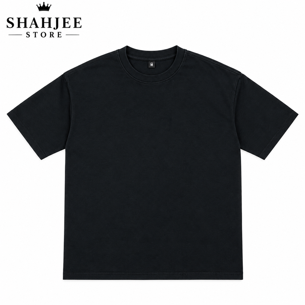 Drop Shoulder Oversized T-Shirt - Black