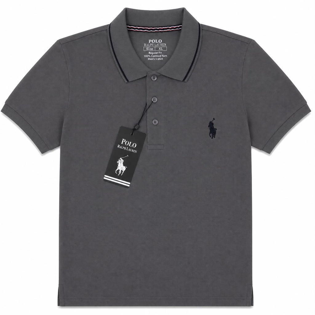 Dark Grey Men's Classic Polo T-Shirt