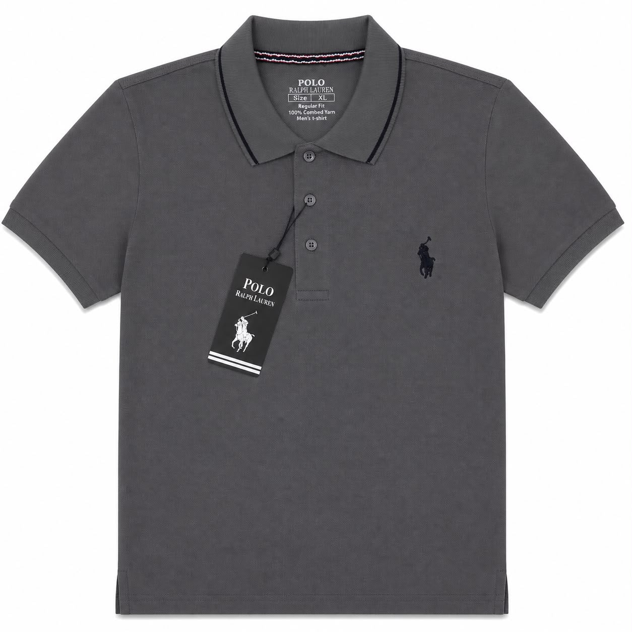 Dark Grey Men's Classic Polo T-Shirt