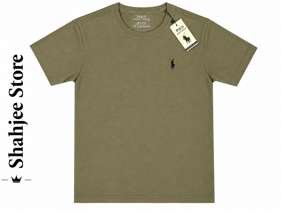 Round Neck T-Shirt - Olive Khaki