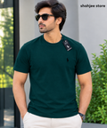 Round Neck T-Shirt - Bottle Green
