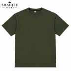 Drop Shoulder Oversized T-Shirt - Olive Green