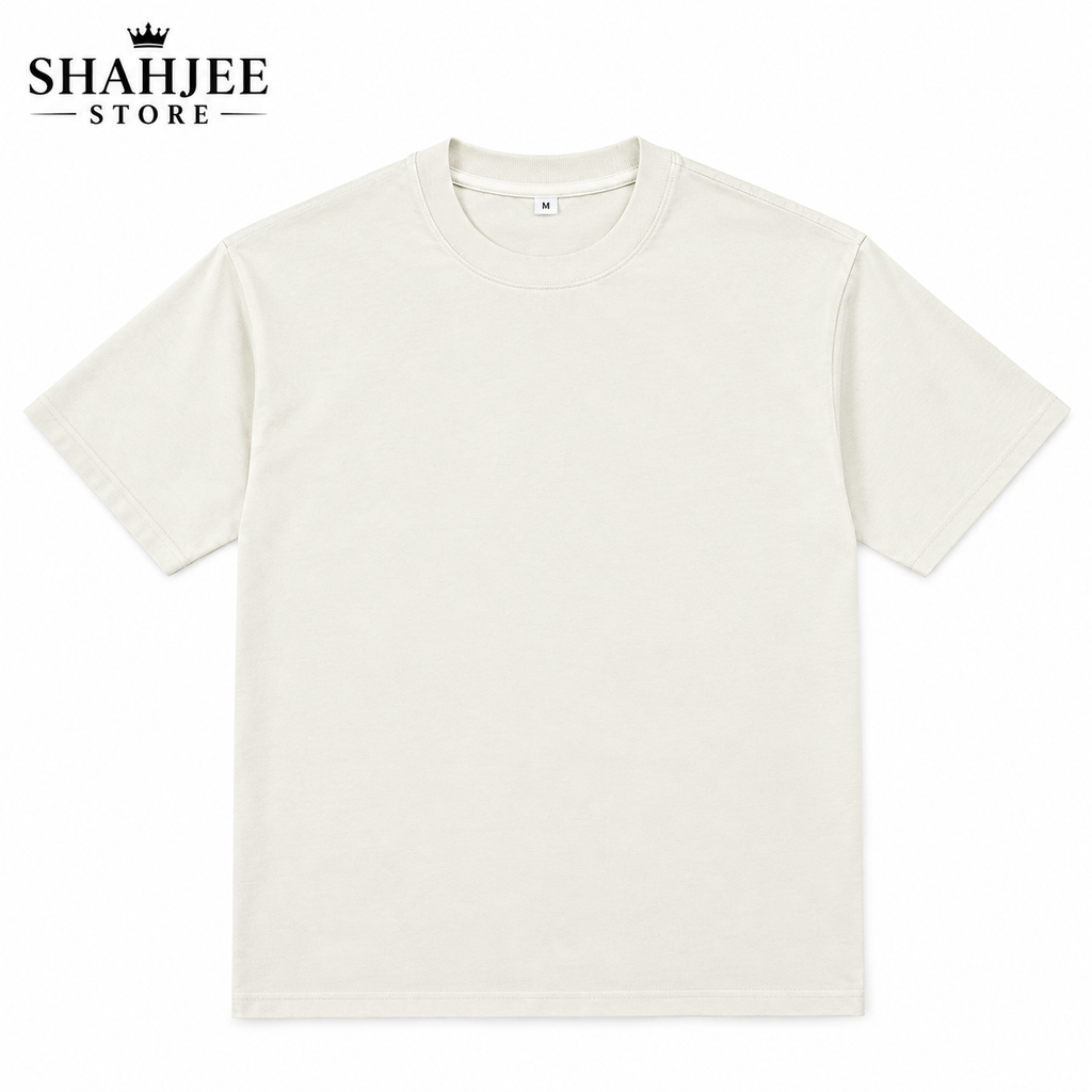 Drop Shoulder Oversized T-Shirt - Off White