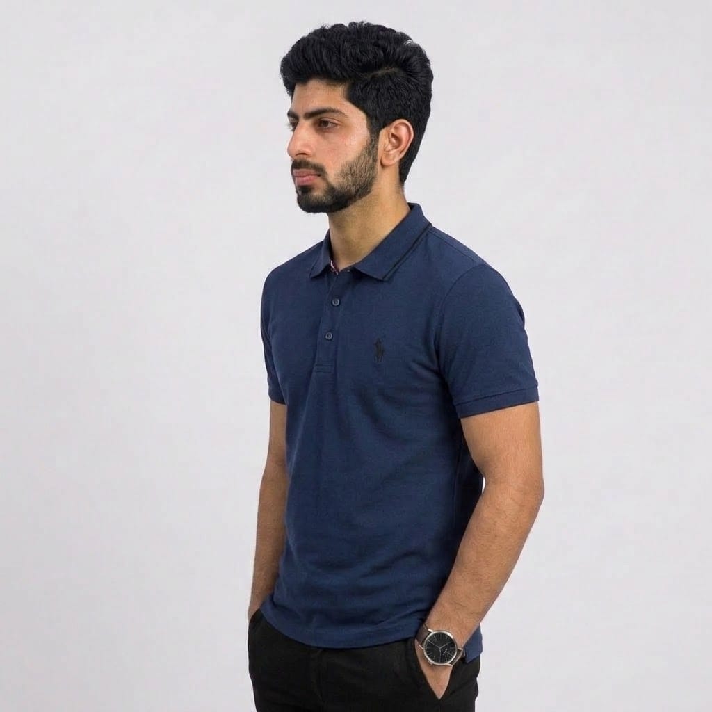 Men's Navy Blue Classic Polo T-Shirt | Regular Fit