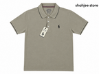 Tipped Collar Polo Shirt - Stone Grey
