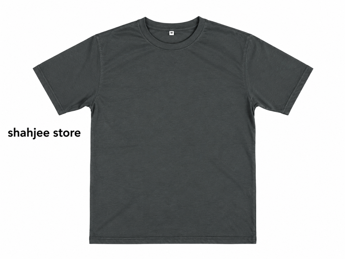Basic Round Neck T-Shirt - Charcoal Grey