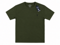 Embroidered Round Neck T-Shirt - Olive Green