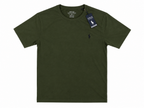 Embroidered Round Neck T-Shirt - Olive Green