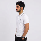 Men's White Classic Polo T-Shirt | 100% Combed Cotton