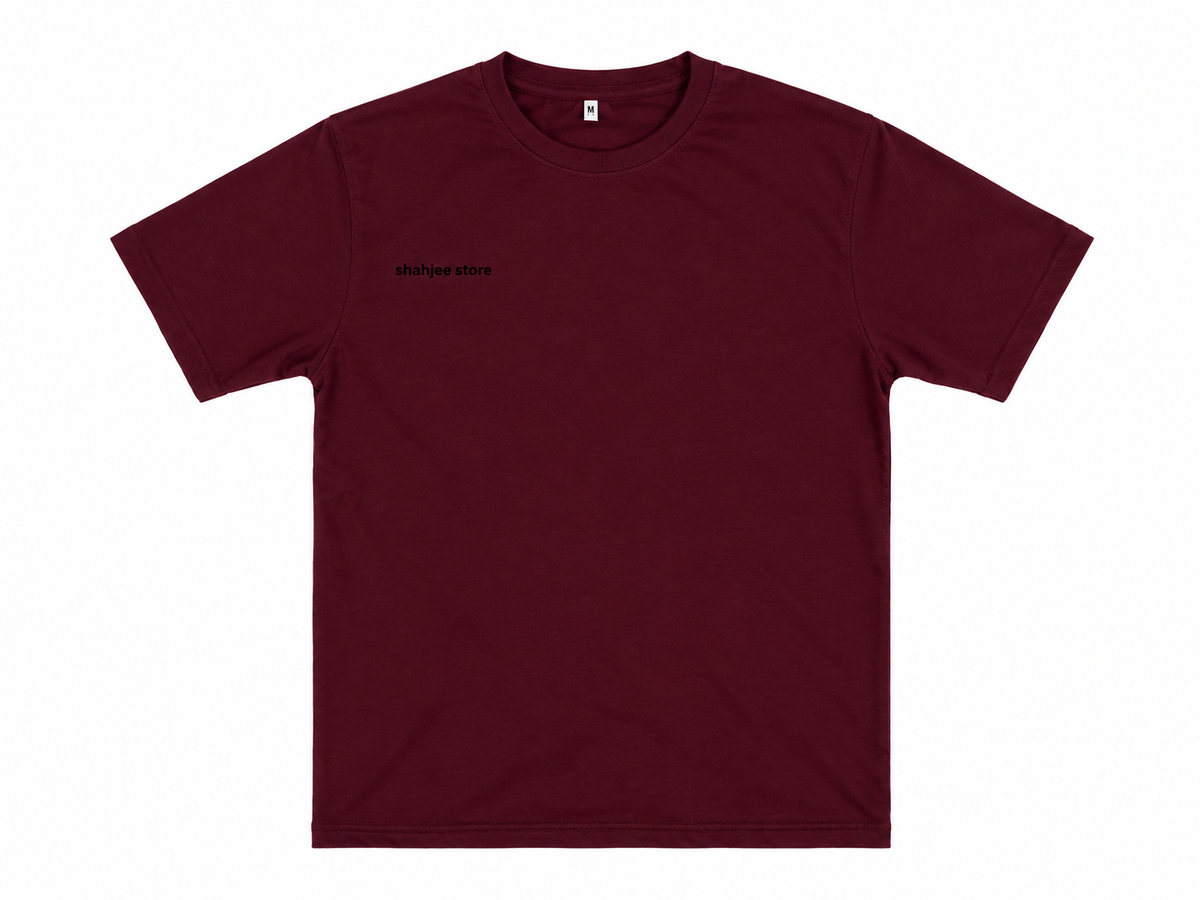 Basic Round Neck T-Shirt - Maroon