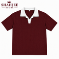 Contrast Collar Polo Shirt - Maroon