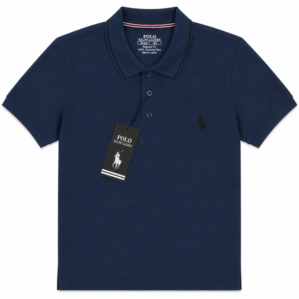Men's Navy Blue Classic Polo T-Shirt | Regular Fit