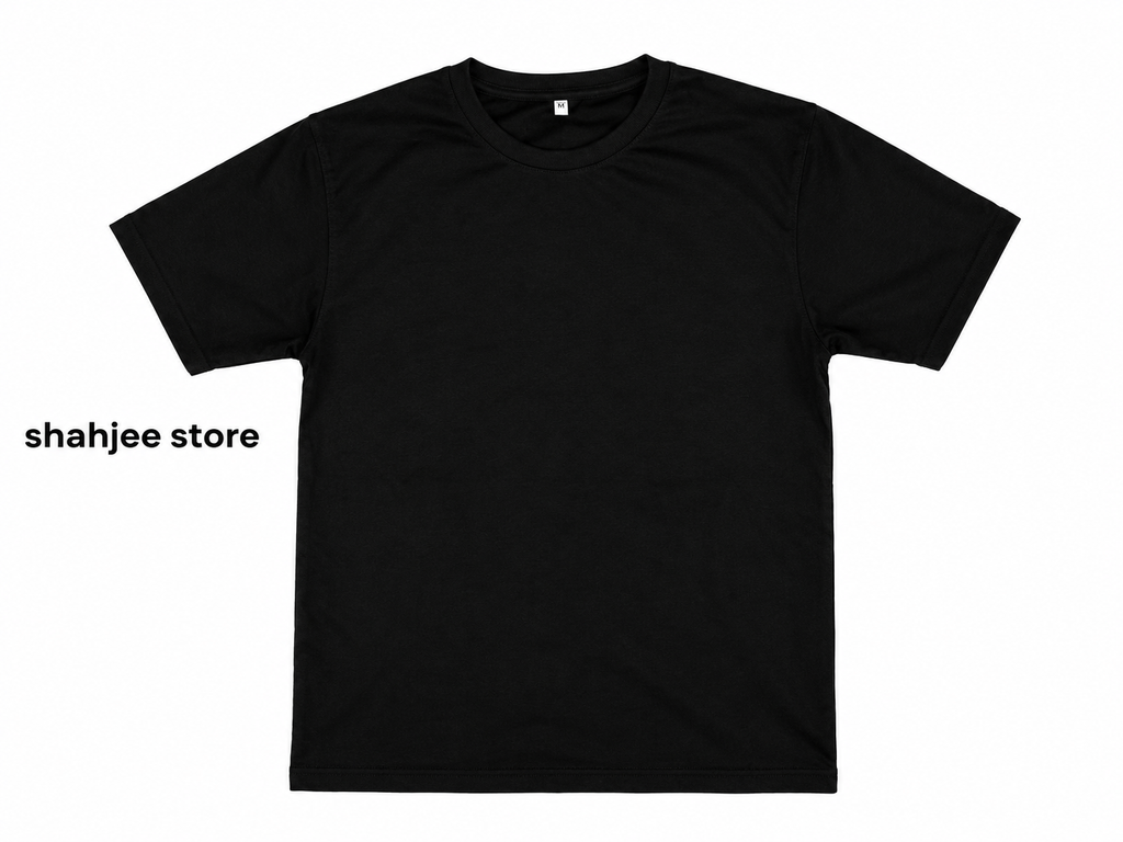 Basic Round Neck T-Shirt - Black