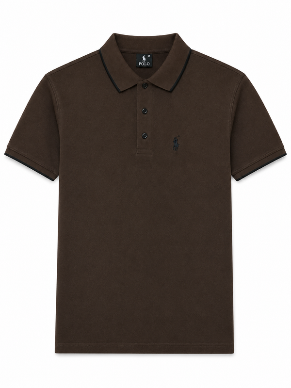 Brown Polo T-Shirt – Men's Modern Fit