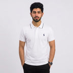 Men's White Classic Polo T-Shirt | 100% Combed Cotton