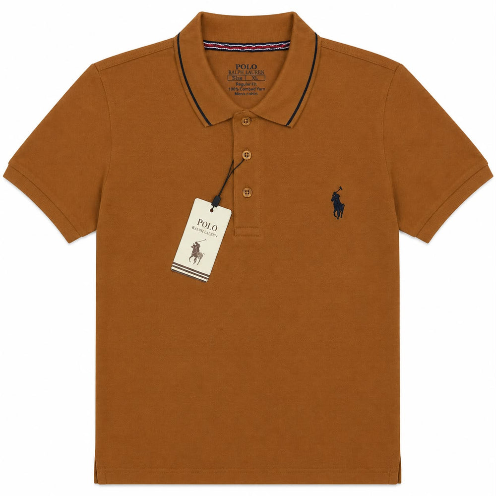 Brown Polo T-Shirt – Men's Modern Fit