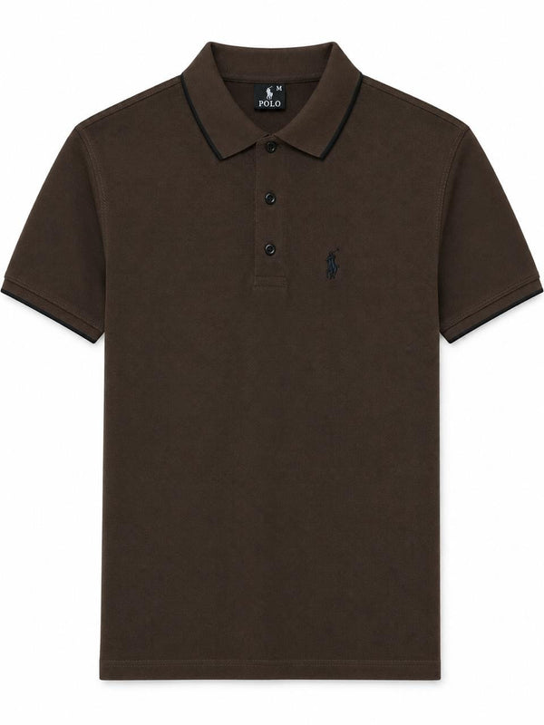 Brown Polo T-Shirt – Men's Modern Fit