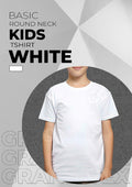 Kids Basic Round Neck T-Shirt - White