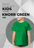 Kids Basic Round Neck T-Shirt - Knorr Green