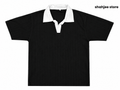 Contrast Collar Polo Shirt - Black