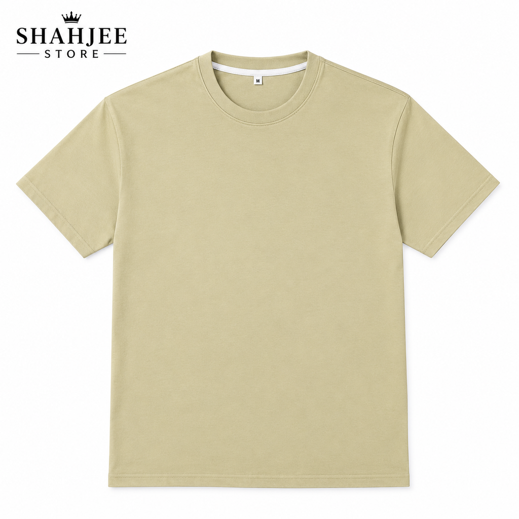 Drop Shoulder Oversized T-Shirt - Sand Beige