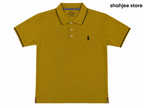 Tipped Collar Polo Shirt - Mustard