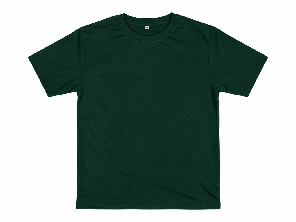 Basic Round Neck T-Shirt - Bottle Green
