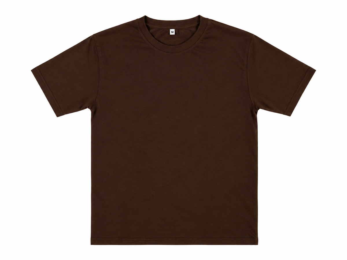 Basic Round Neck T-Shirt - Coffee Brown