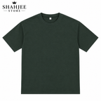 Drop Shoulder Oversized T-Shirt - Bottle Green