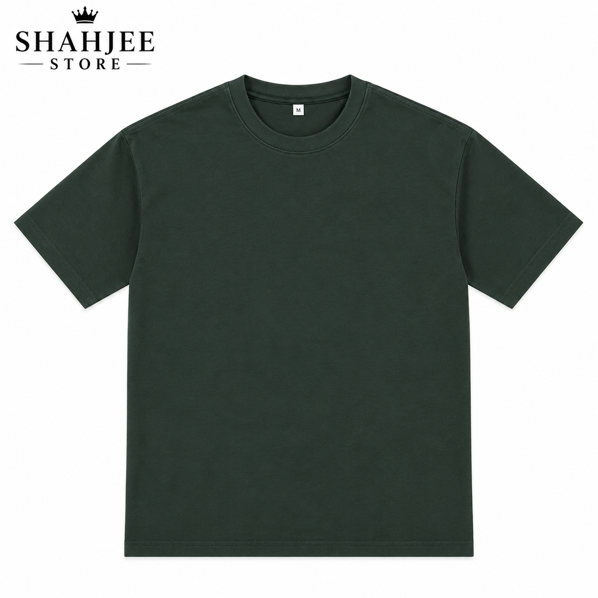Drop Shoulder Oversized T-Shirt - Bottle Green