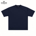 Drop Shoulder Oversized T-Shirt - Navy Blue