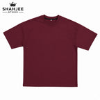 Drop Shoulder Oversized T-Shirt - Maroon