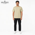 Drop Shoulder Oversized T-Shirt - Sand Beige