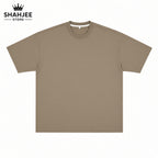 Drop Shoulder Oversized T-Shirt - Khaki