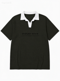 Shahjee Contrast Collar Polo Shirt - Dark Olive