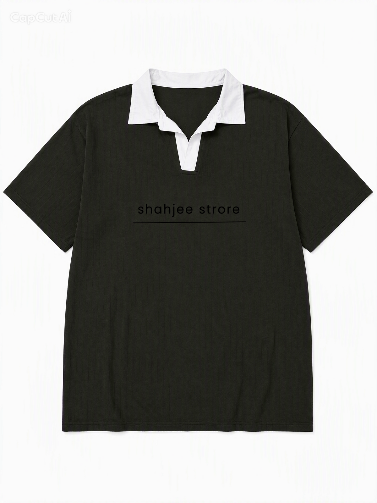 Shahjee Contrast Collar Polo Shirt - Dark Olive