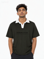 Shahjee Contrast Collar Polo Shirt - Dark Olive